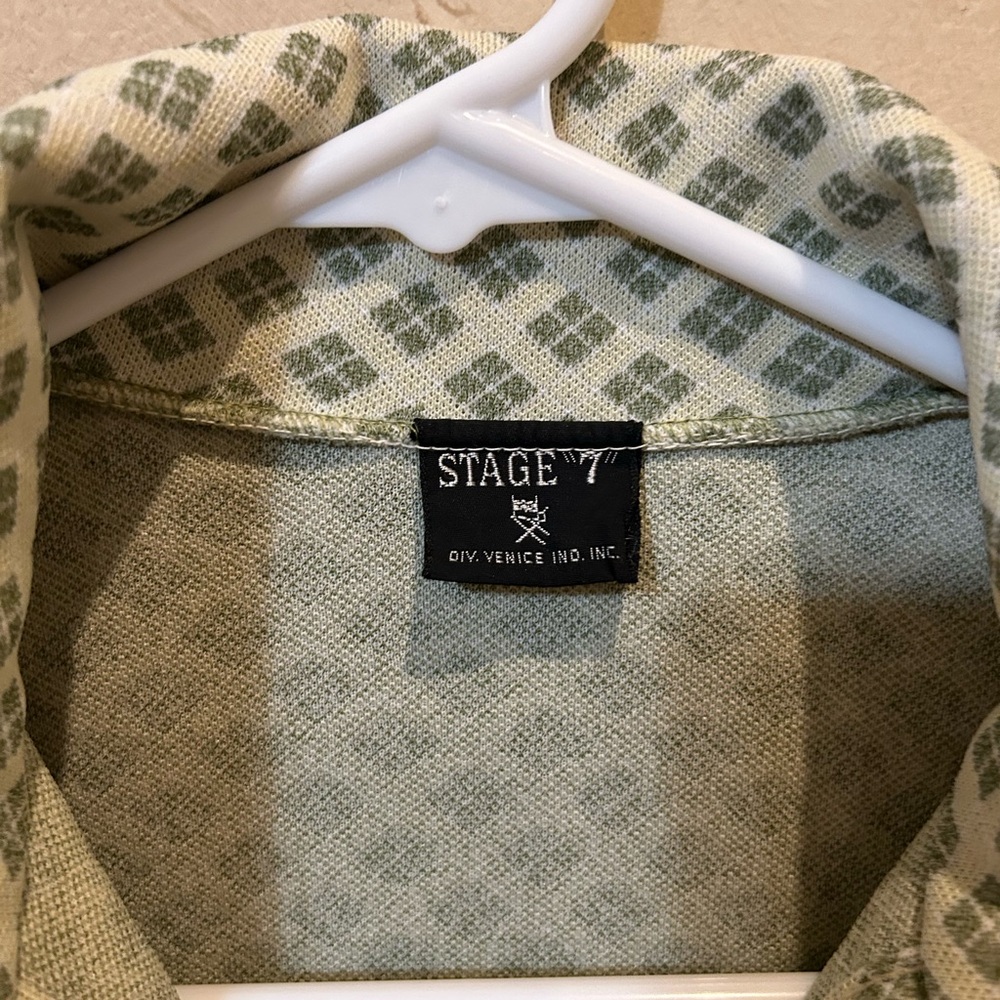 Valley Green Patterned Button down women’s 1970s … - image 3